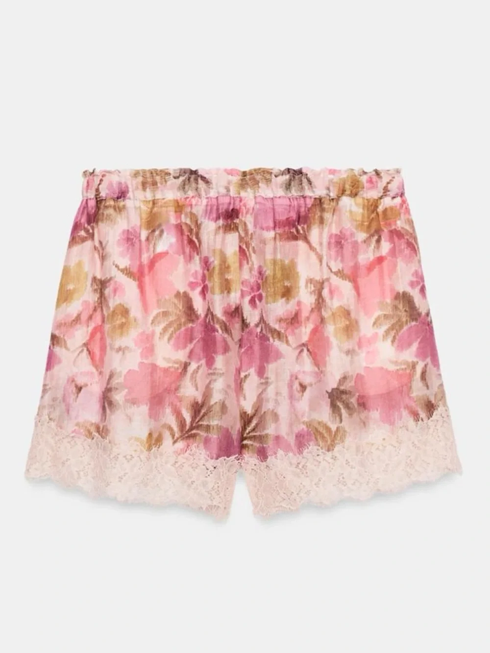 ZARA FLORAL LACE PRINT SHORTS